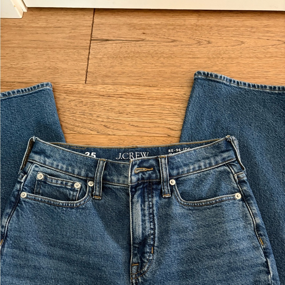 J. Crew Straight Leg Jeans in Medium Blue
